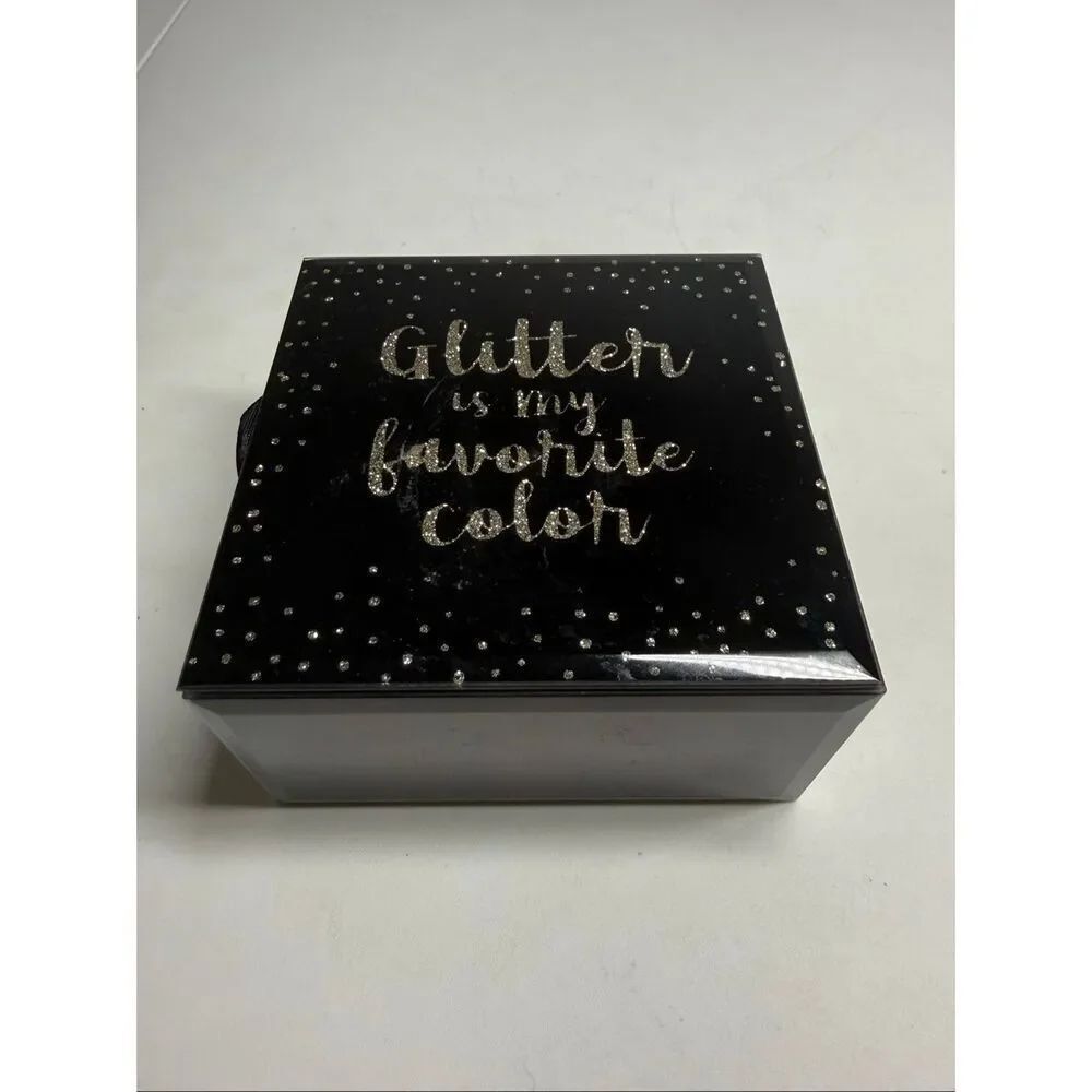 "Glitter is my favorite color" Decorative Storage Jewelry Box